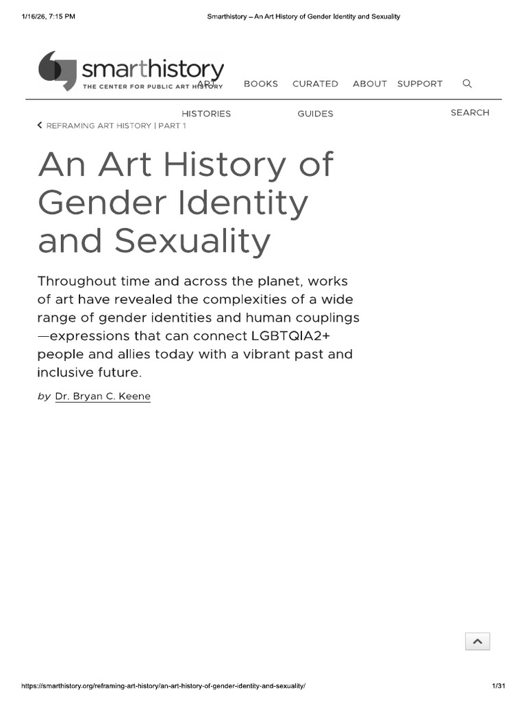 An Art History of Gender Identity and Sexuality | PDF