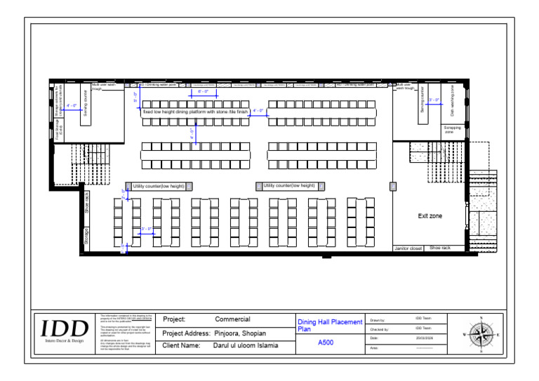 Dining Hall Placement Plan 1 | PDF