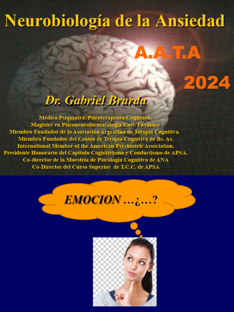 Neurobiología de La Ansiedad - DR Gabriel Brarda 2024 | PDF | Las ...