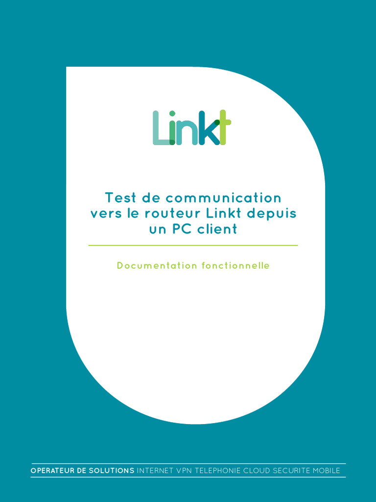 Test de Communication Vers Le Retour Linkt Depuis Un PC Client | PDF ...