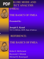 Failure Mode and Effect Analysis (Fmea) the Basics of Fmea