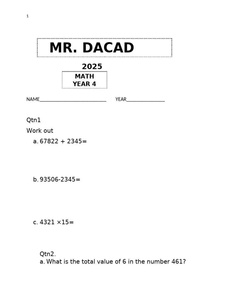 G5 Math DEC | PDF | Number Theory | Discrete Mathematics