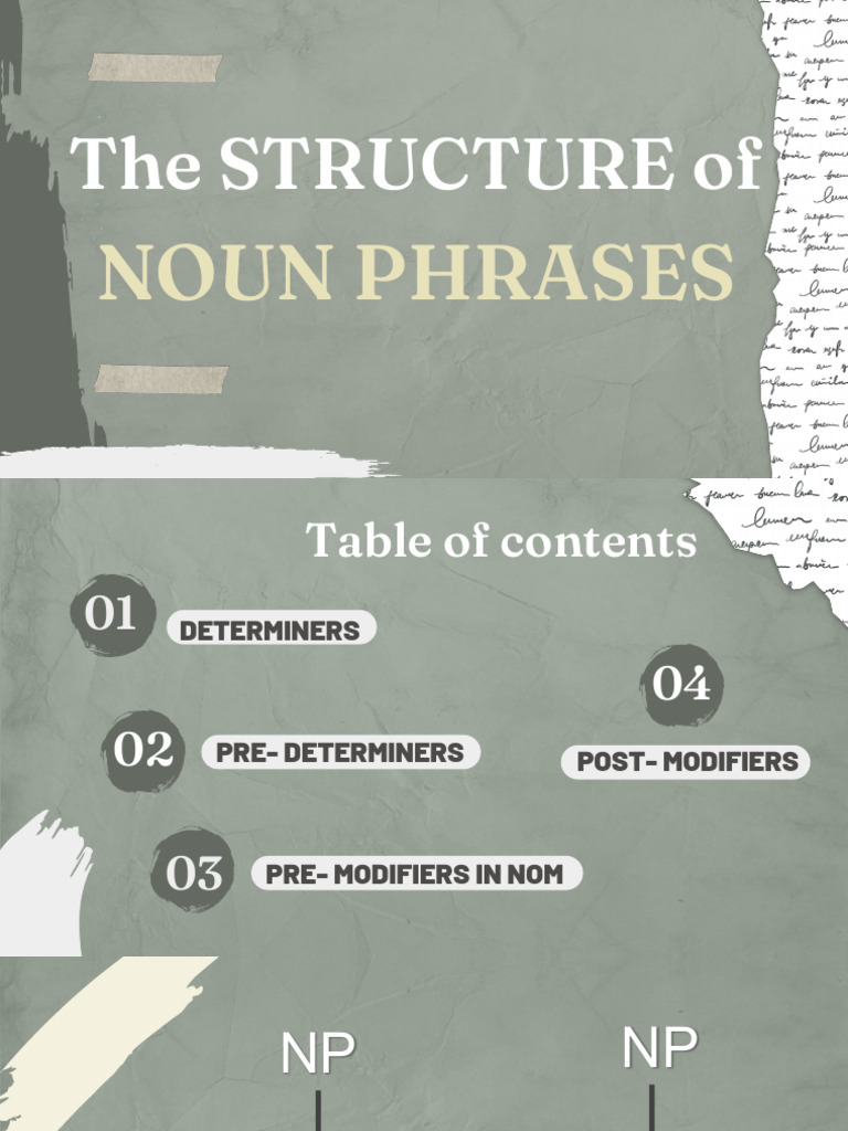 W5 Structure of Noun Phrases | PDF | Planets | Language Mechanics
