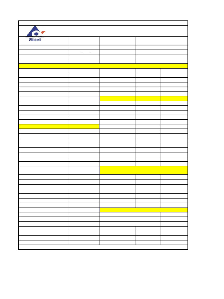 Process Parameter Data Sheet 500 ML Hexagonal (Transparant) 29 June ...
