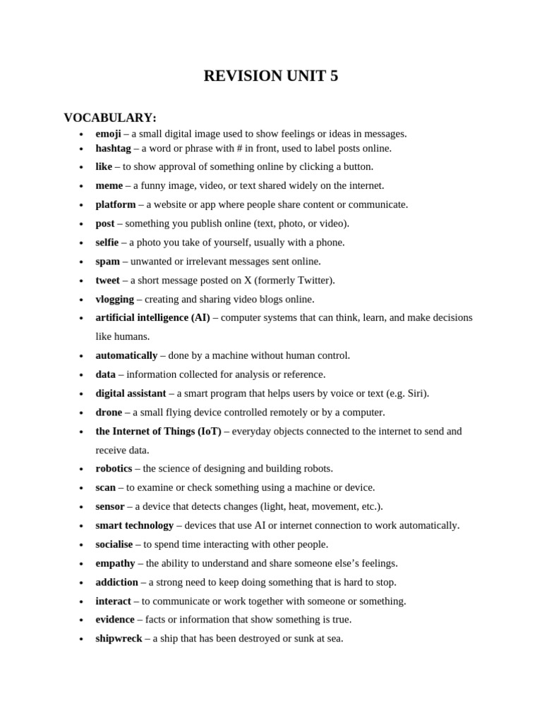 Revision Unit 5 | PDF | Artificial Intelligence | Intelligence (AI ...