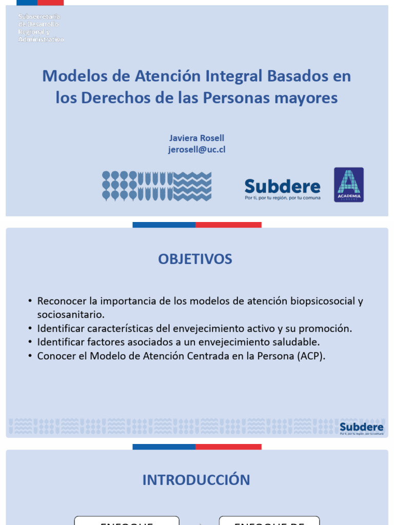 Modelos de Atención Integral | PDF | Envejecimiento | Vejez