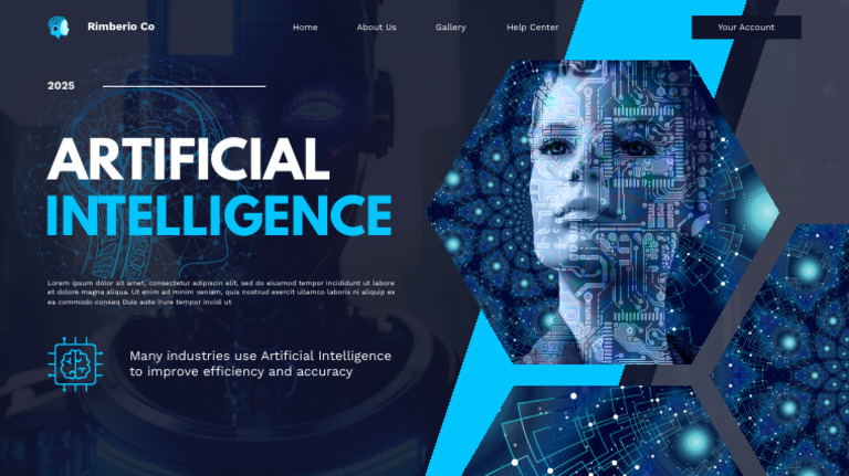 Blue Dynamic Futuristic Artificial Intelligence Presentation | PDF