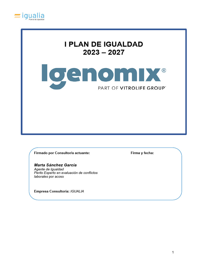 Texto Plan Igualdad | PDF | Estudios de género | Igualdad de género