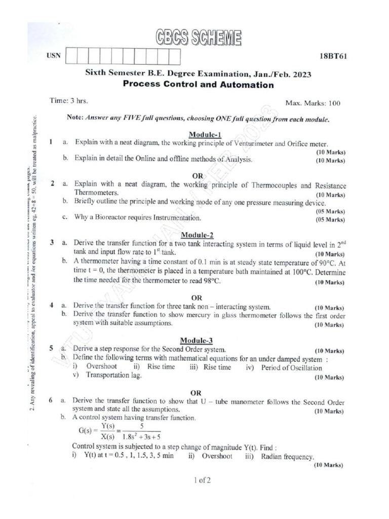Pca VTU QP | PDF