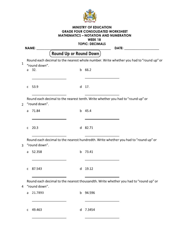 Grade 4 Mathematics - Notation and Numeration Week 18 - 2022 ...