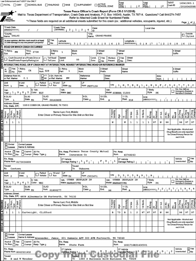 Crash Incident Report | PDF