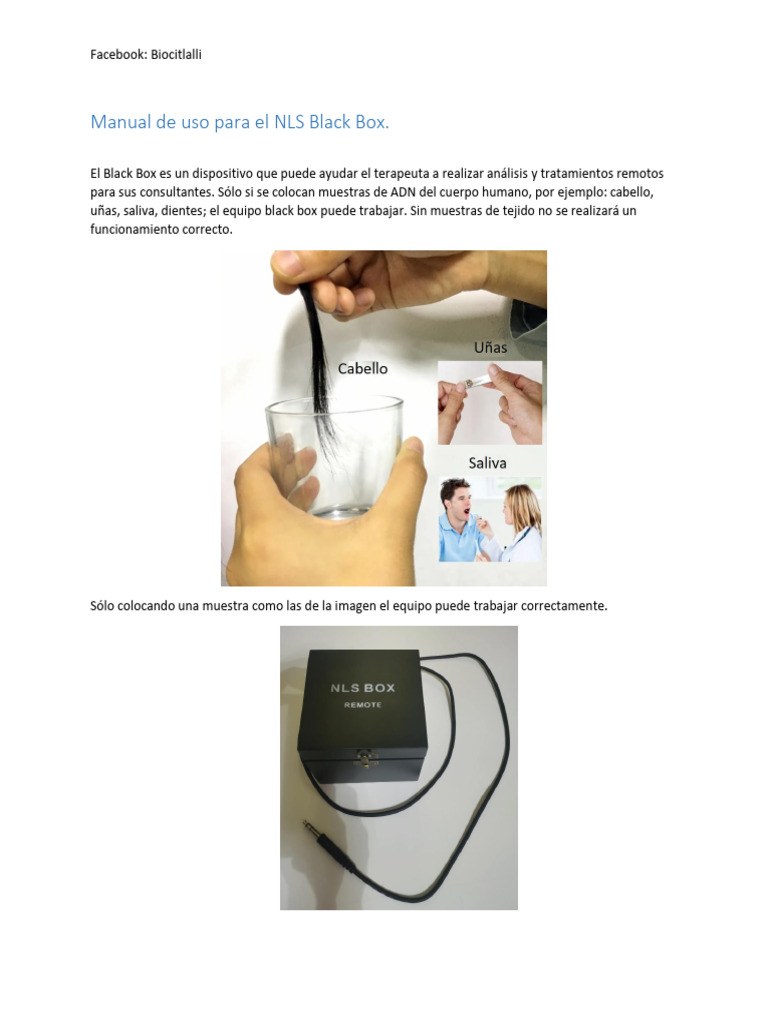Manual de Uso para El NLS Black Box | PDF