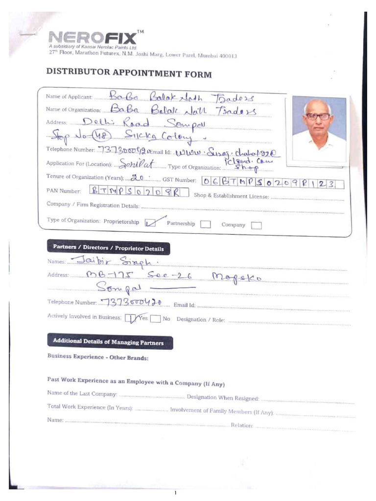 Baba Balaknath Traders DOCUMENT | PDF