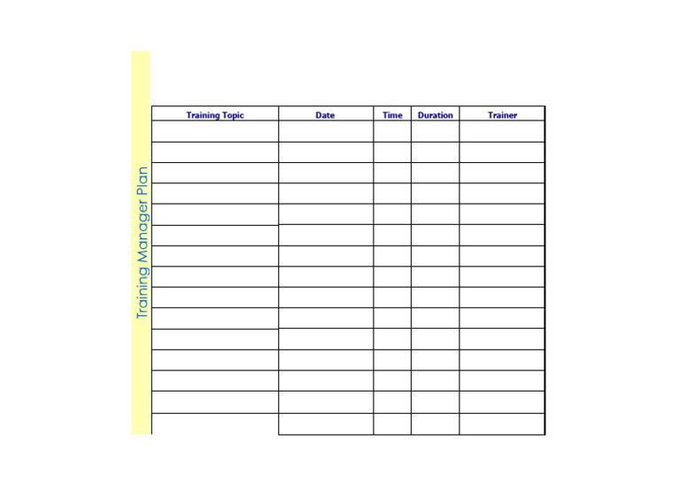Monthly Training Plan | PDF
