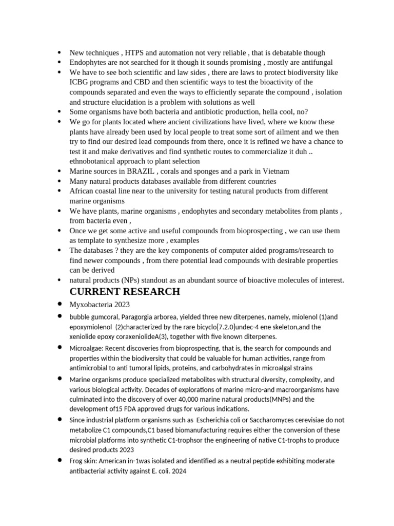 New Techniques | PDF | Natural Products | Life Sciences