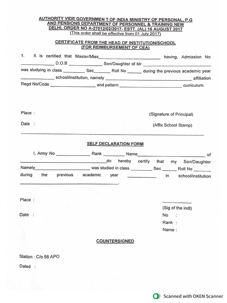 CEA Form - 2 | PDF