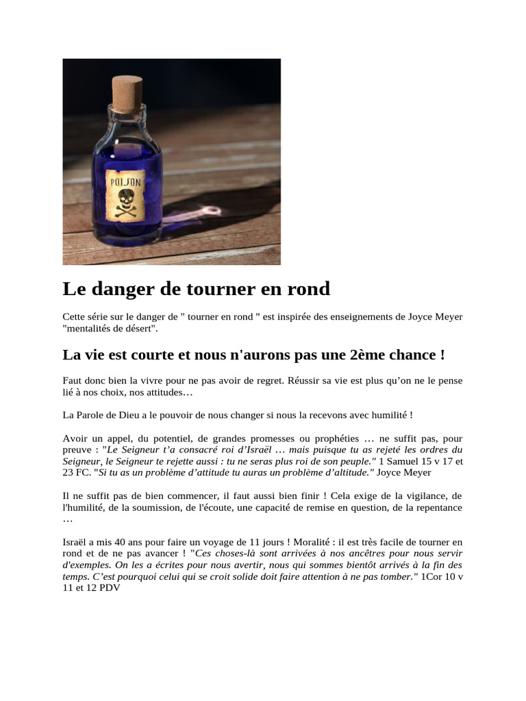 Le Danger de Tourner en Rond | PDF | Saül