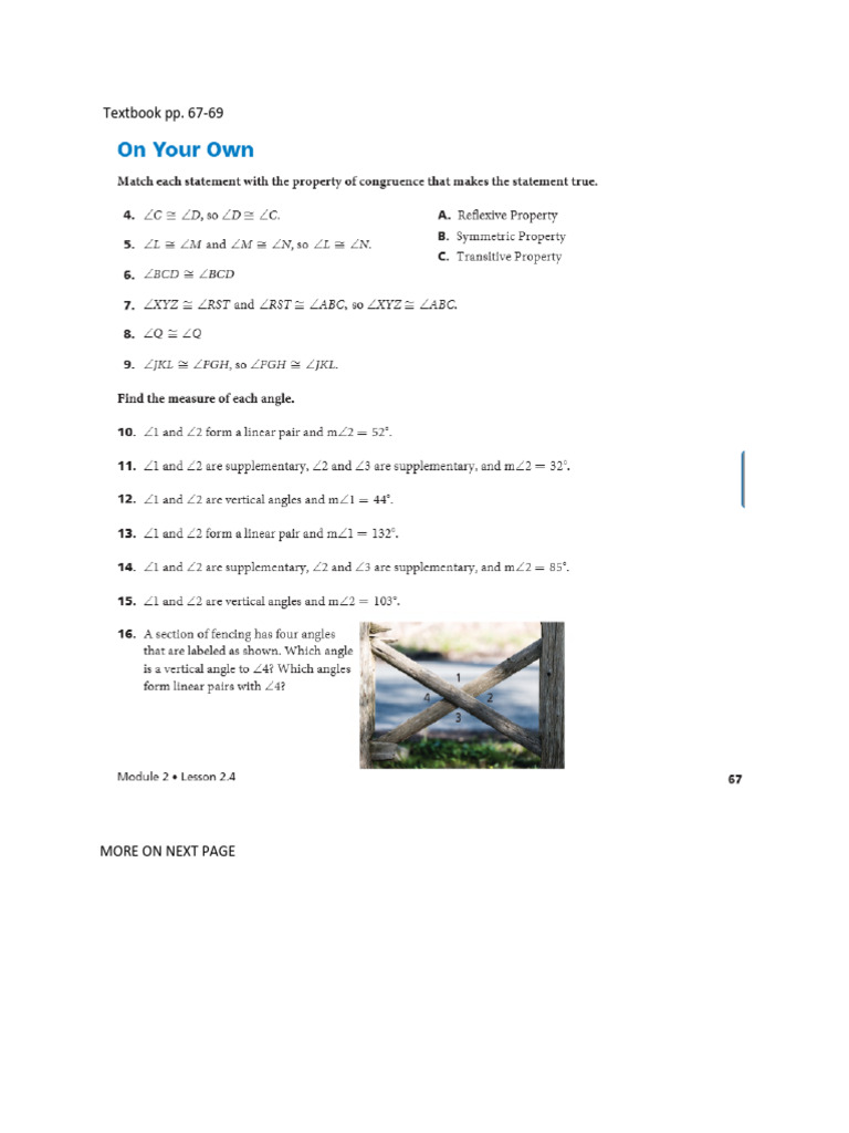 Geometry Textbook PP 67-69 | PDF