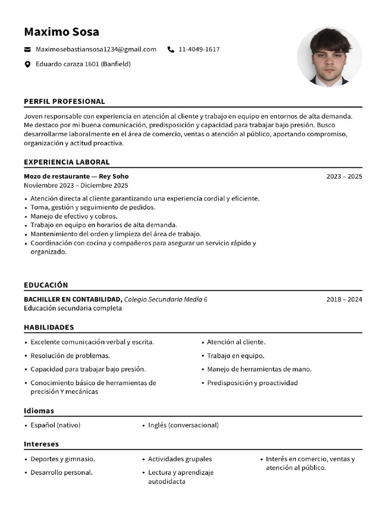 CV: Maximo Sosa | PDF