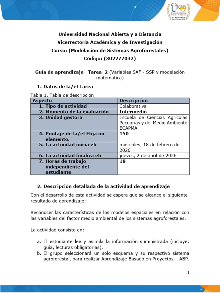 Tarea 2 - Variables SAF - SSP y Modelación Matemática | PDF | Roca ...