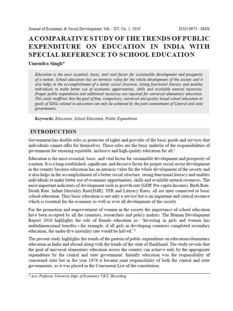 Paper 4 - Umendra - Singh | PDF | Government Spending | Gross Domestic ...
