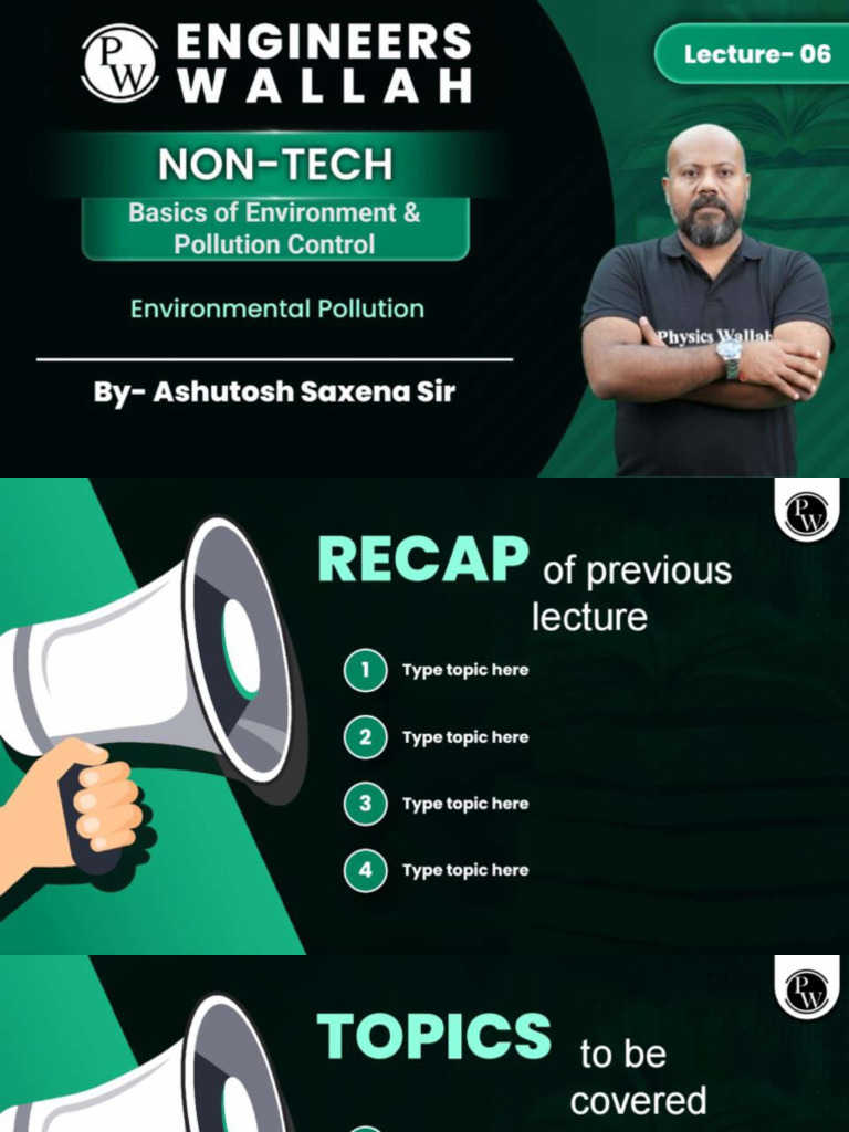 Basics of Environment and Pollution Control 06 Class Notes Basics | PDF