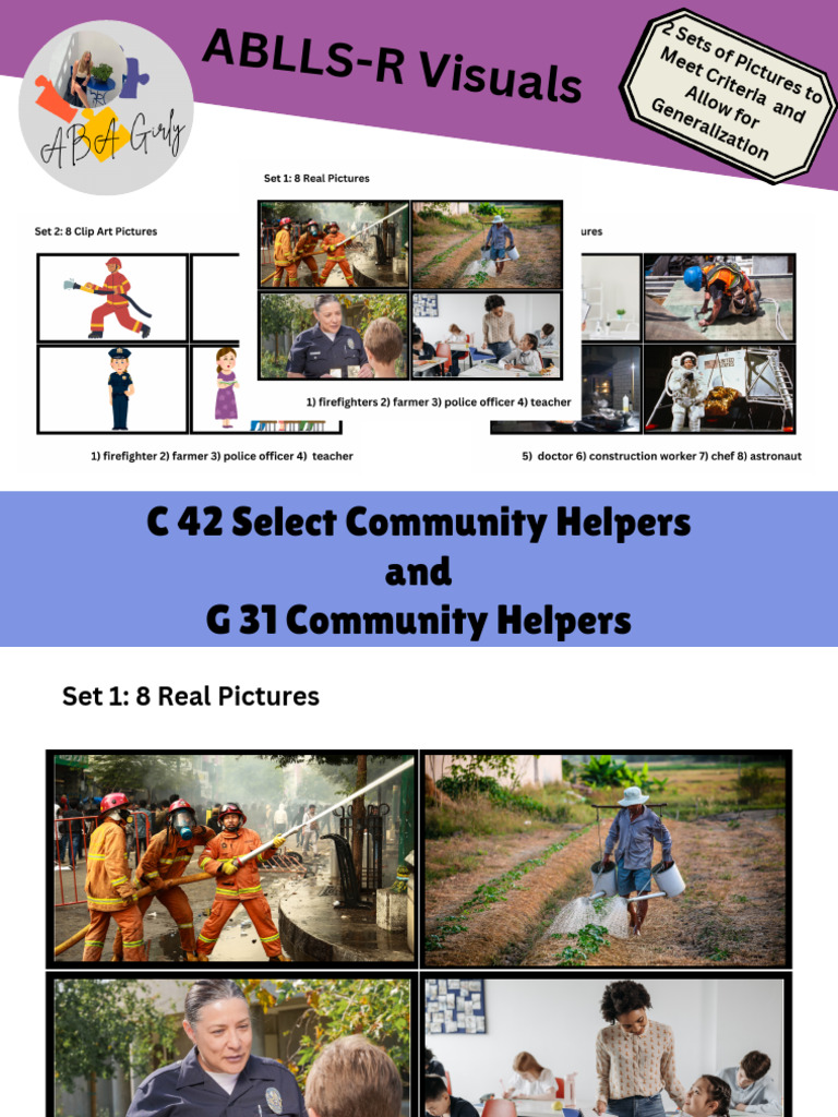 C 42 Select Community Helpers and G 31 Community Helpers | PDF