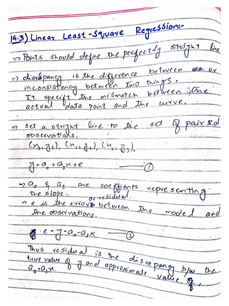 NM Linear Least-Square Regression | PDF