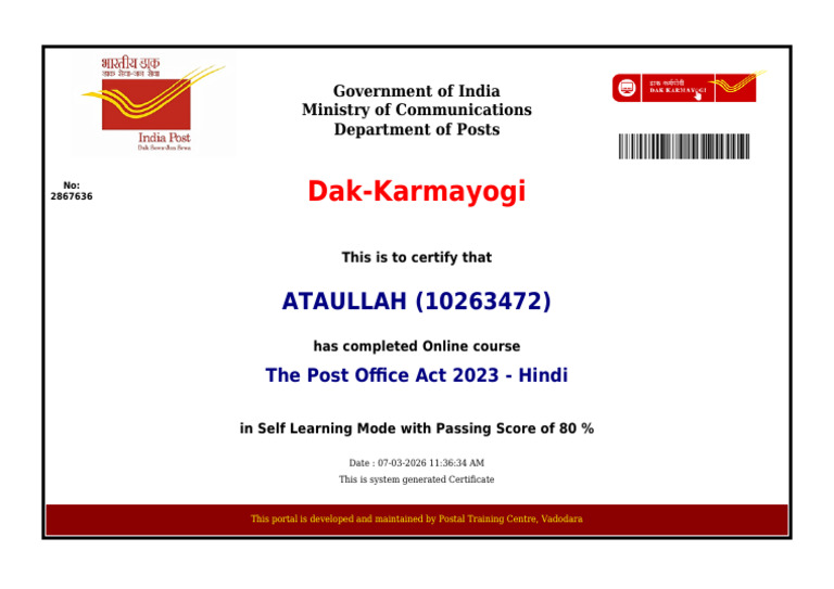 Final Certificate | PDF