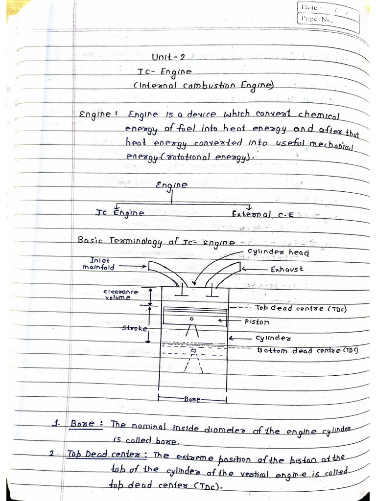 Ic Engine Notes Hand Written | PDF