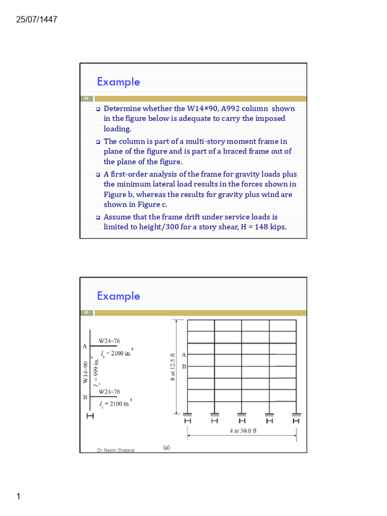 Beam Column Example | PDF