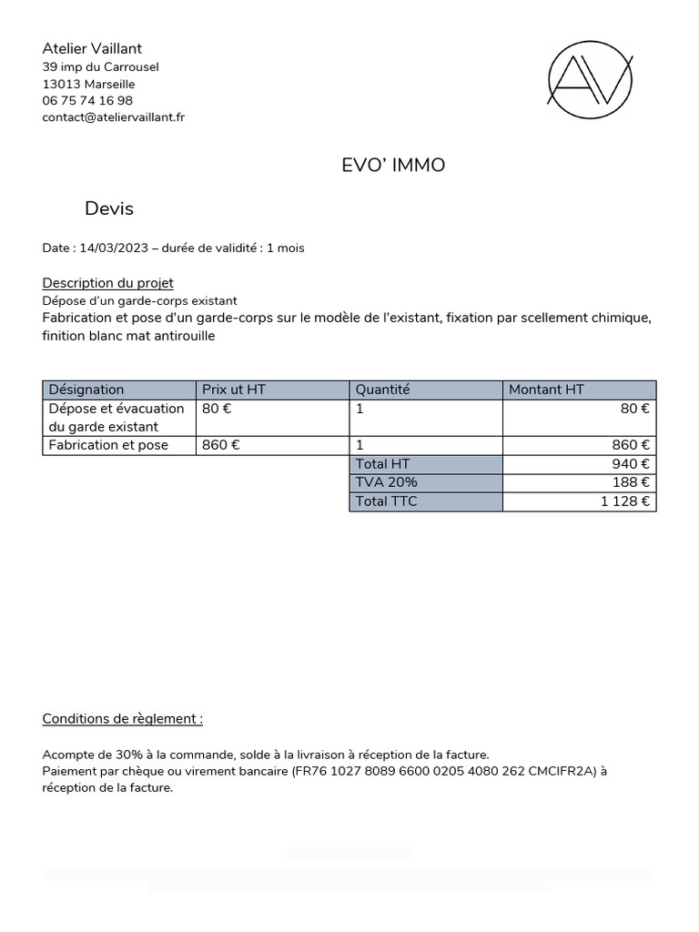 Devis | PDF