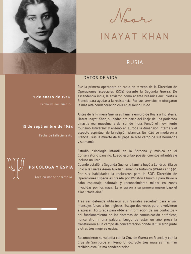 Noor Inayat Khan | PDF