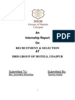 HRH Group of Hotels - Training Report