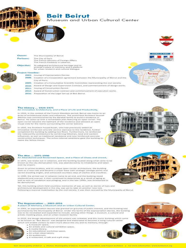 Beit Beirut Offical Brochure, Includes Timeline Etc | PDF