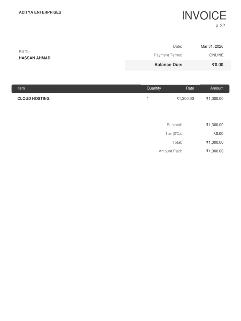 Invoice 22 | PDF