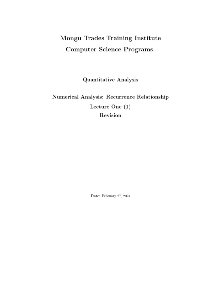 Quantitative Analysis Notes1 | PDF | Arithmetic | Mathematical Analysis