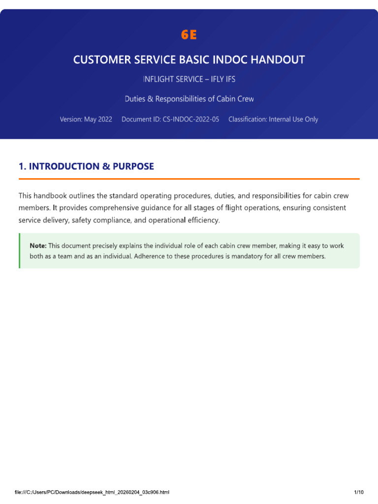 Indigo - 15 Steps Turnaround Checklist | PDF