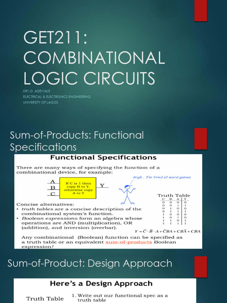 Combinational Logic Circuit - L3 | PDF