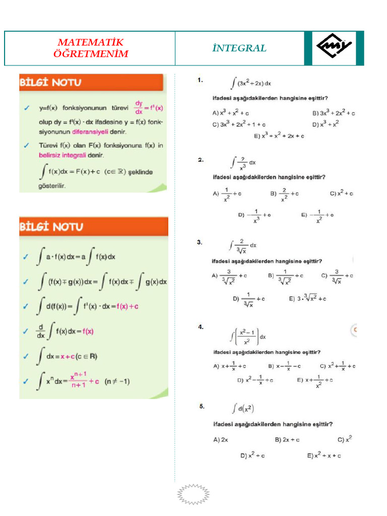 Integral | PDF