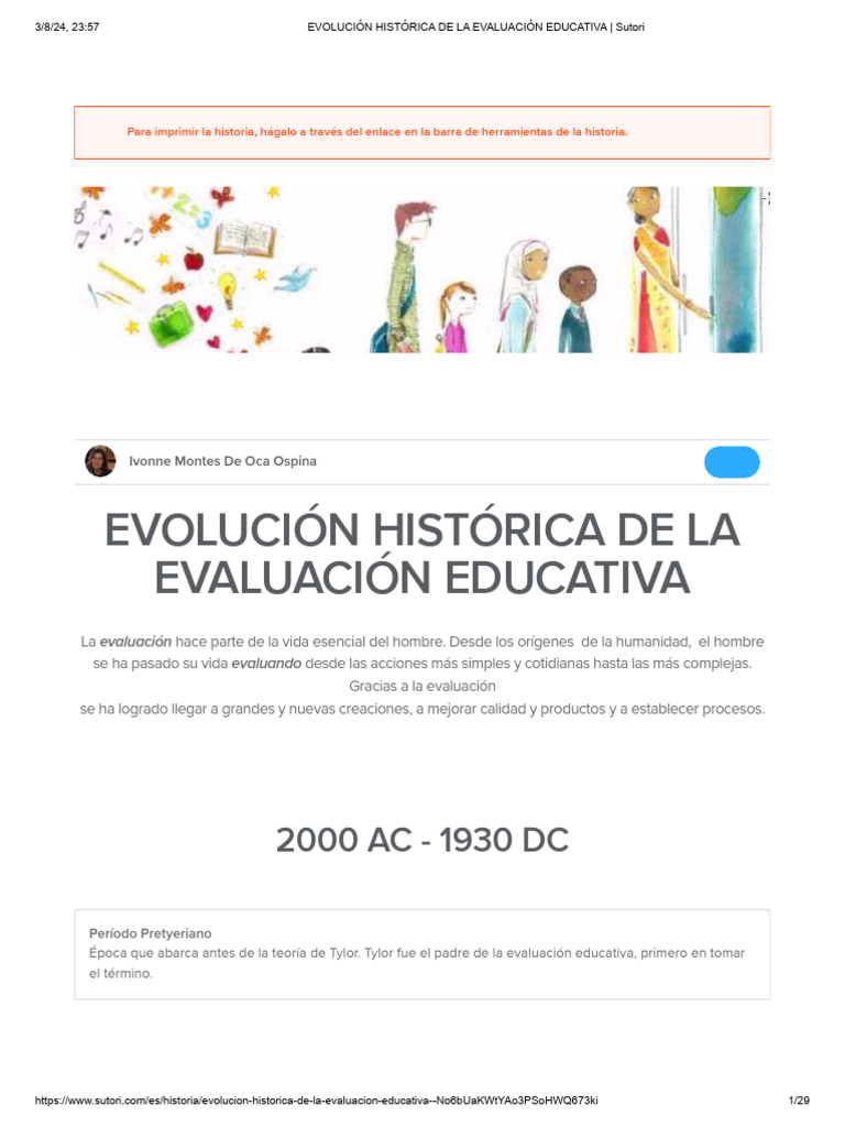 Evolución Histórica de La Evaluación Educativa | PDF | Evaluación ...