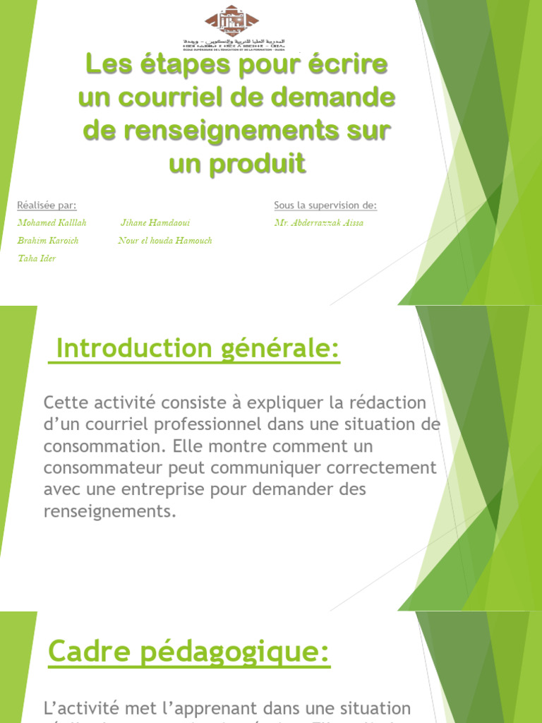Les Étapes Pour Écrire Un Courriel de Demande | PDF | Consommateurs