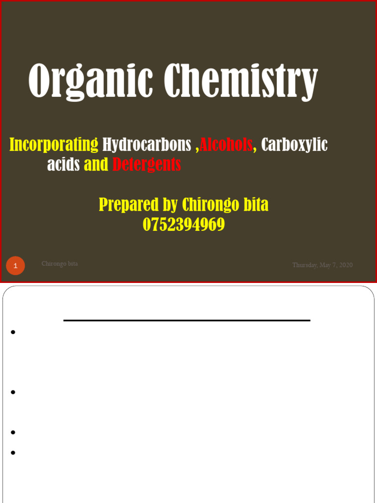 Organic Chemistry Notes | PDF | Alkene | Alkane