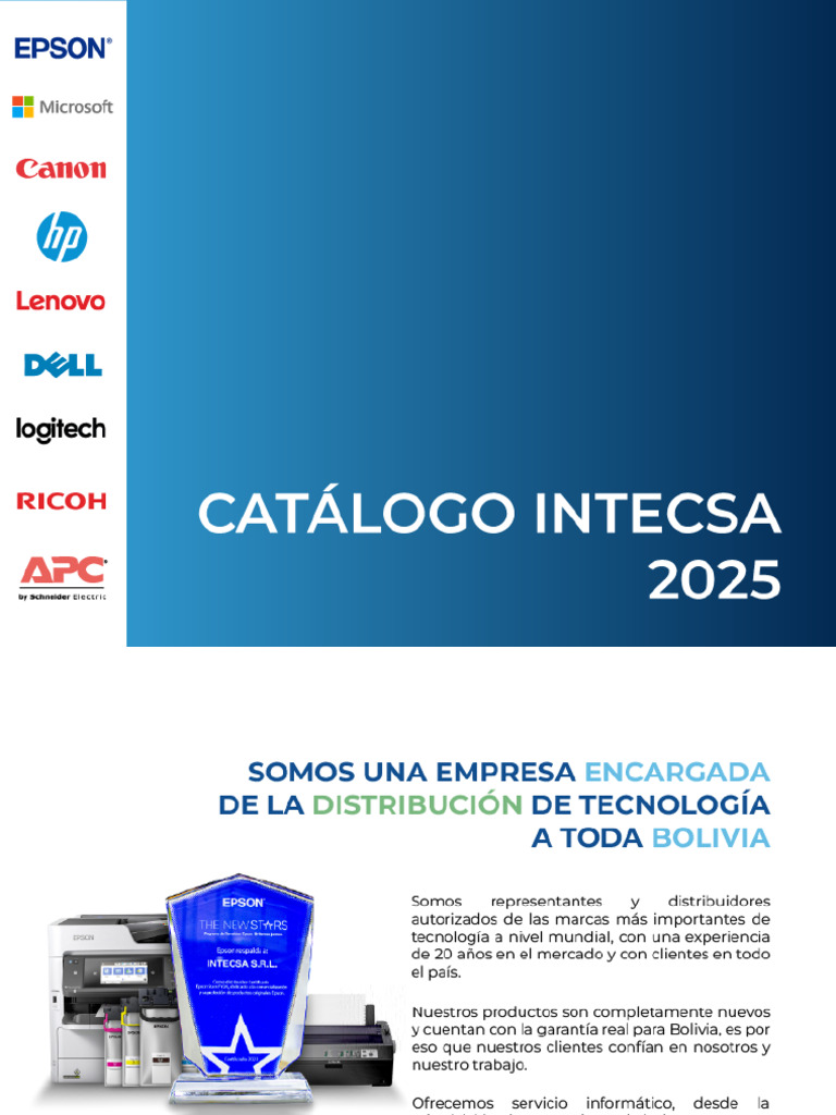 Catalogo Intecsa SRL 2025 Nuevo | PDF | Impresora (Computación ...