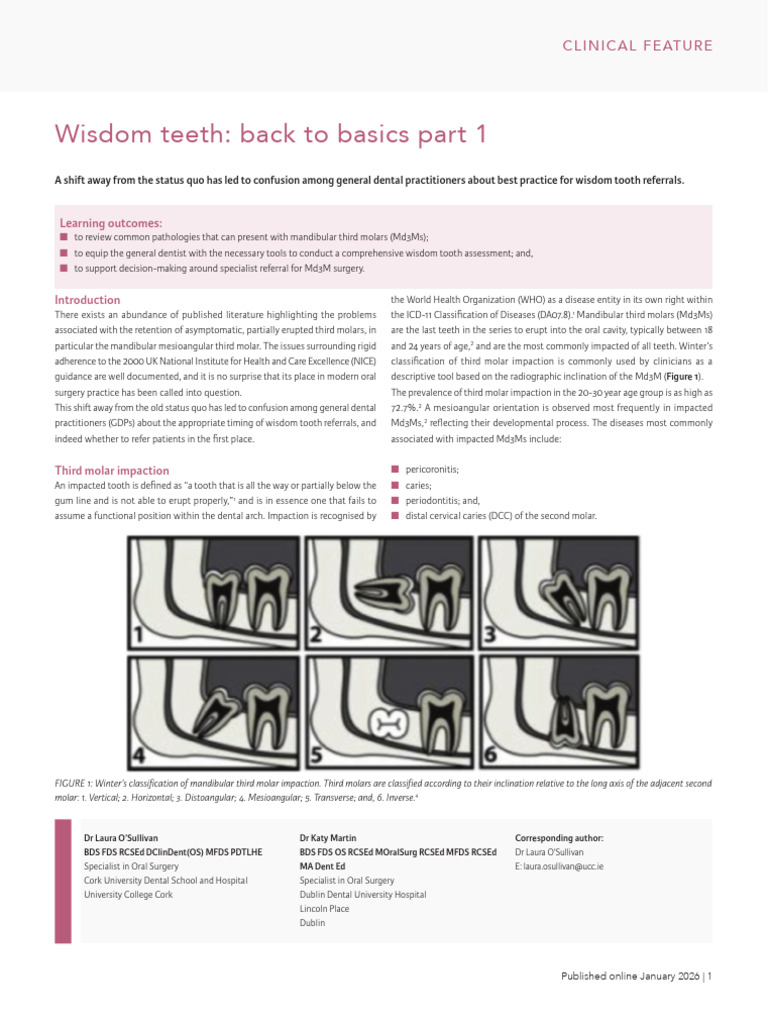 Wisdom Teeth Back To Basics Part 1 | PDF | Human Tooth | Periodontology