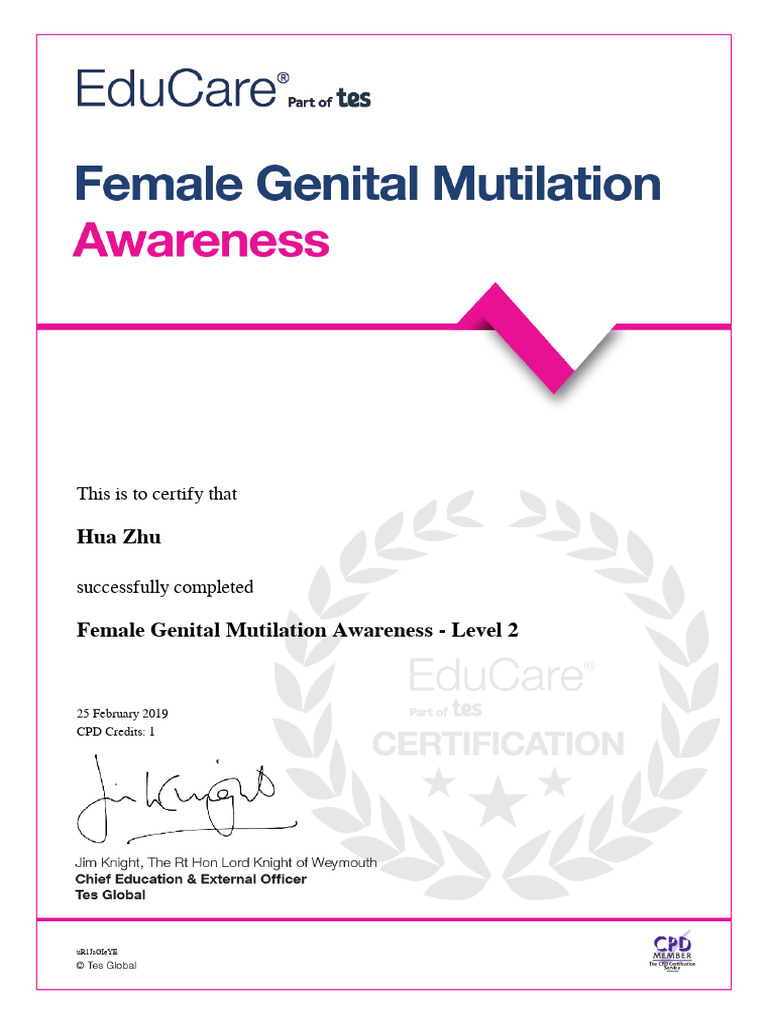 Female Genital Mutilation Awareness (June 2018) - Download | PDF