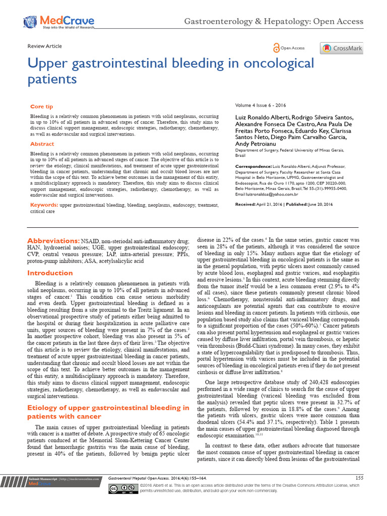 Tumor Upper GI BLEED | PDF | Shock (Circulatory) | Bleeding