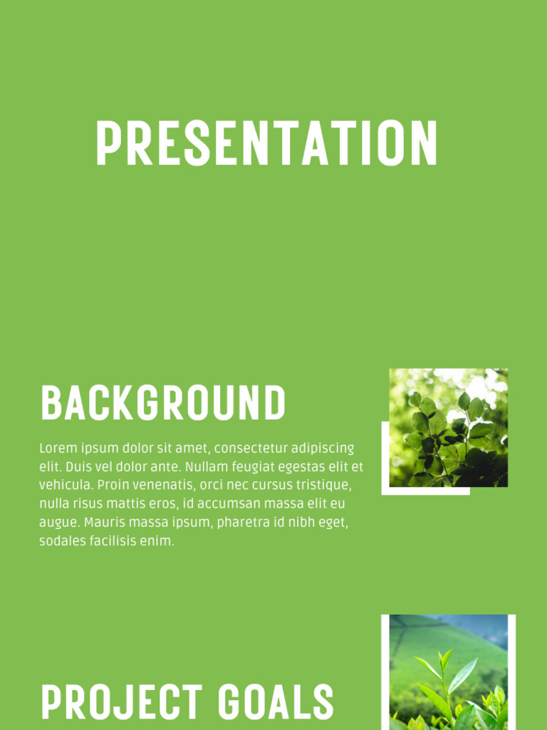 Green Organic Presentation Template | PDF