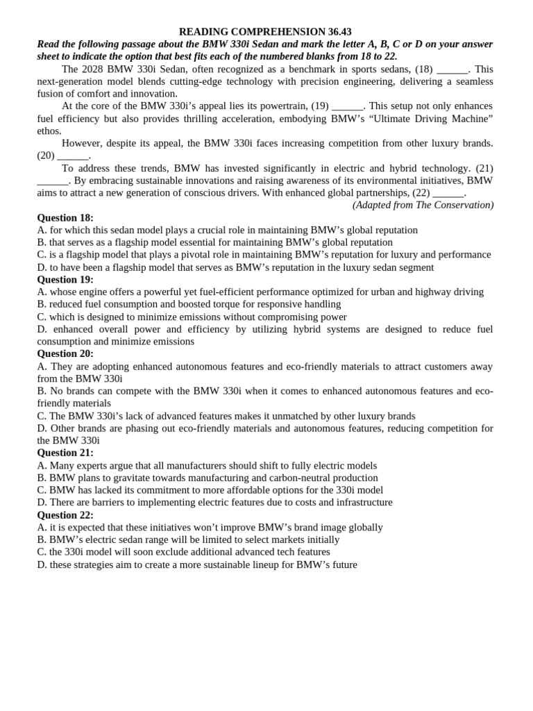 Reading 36.43 | PDF | Marriage | Hybrid Vehicle