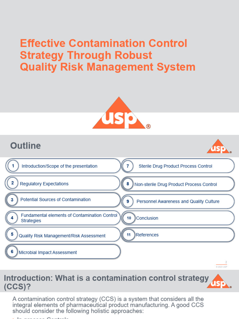 Contamination Control Strategy - 012026 | PDF